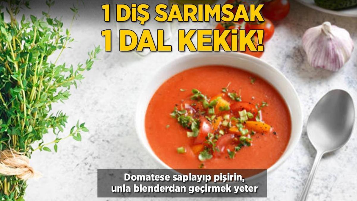 Köz tadı ağzınızı saracak! 1 diş sarımsak, 1 dal kekik: Domates çorbasının sırrı
